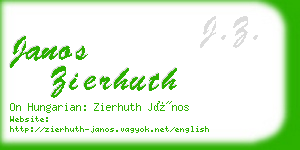 janos zierhuth business card